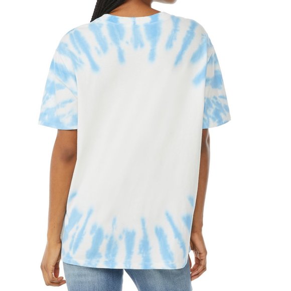 David Bowie 1974 Logo glam rock Tie Dye Official Boyfried T-Shirt L NWT - Picture 3 of 3